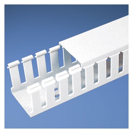 Base Wiring Duct, Type G, Wide Slot, White, 2 X 2 X 1' (6-Pack), Adhesive